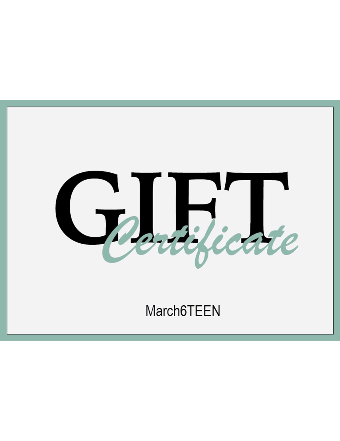 March6teen Gift Card