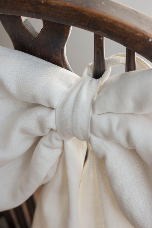 White Giant Linen Bow
