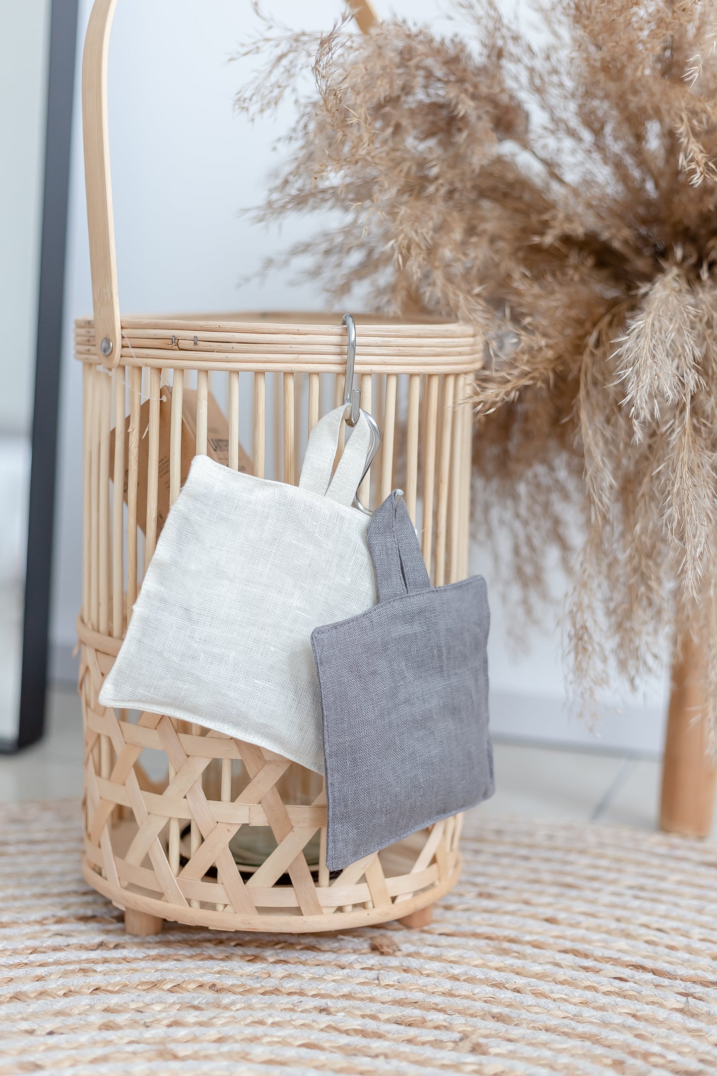 Linen Lavender Sachets with hanging tab